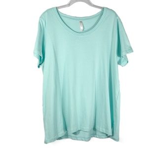 Mint Green L.A.T. Cotton T-shirt, Short Sleeve, Crew Neck - NWOT